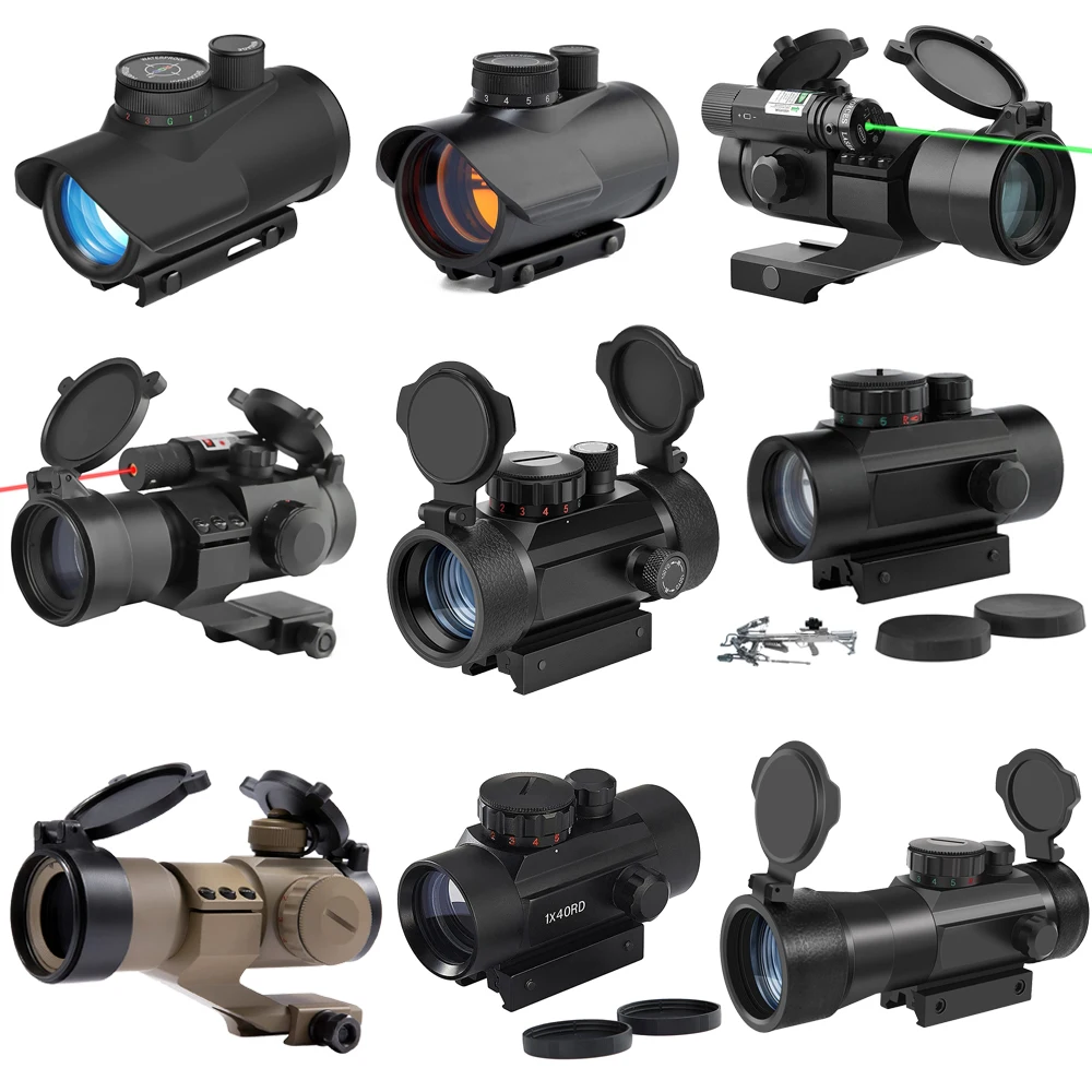 Red Dot Sight Tactical 1x30mm Red Dot Scope Optical Sight 11/20mm Picatinny Rail Mount for Hunting Shooting Airsoft Equipments