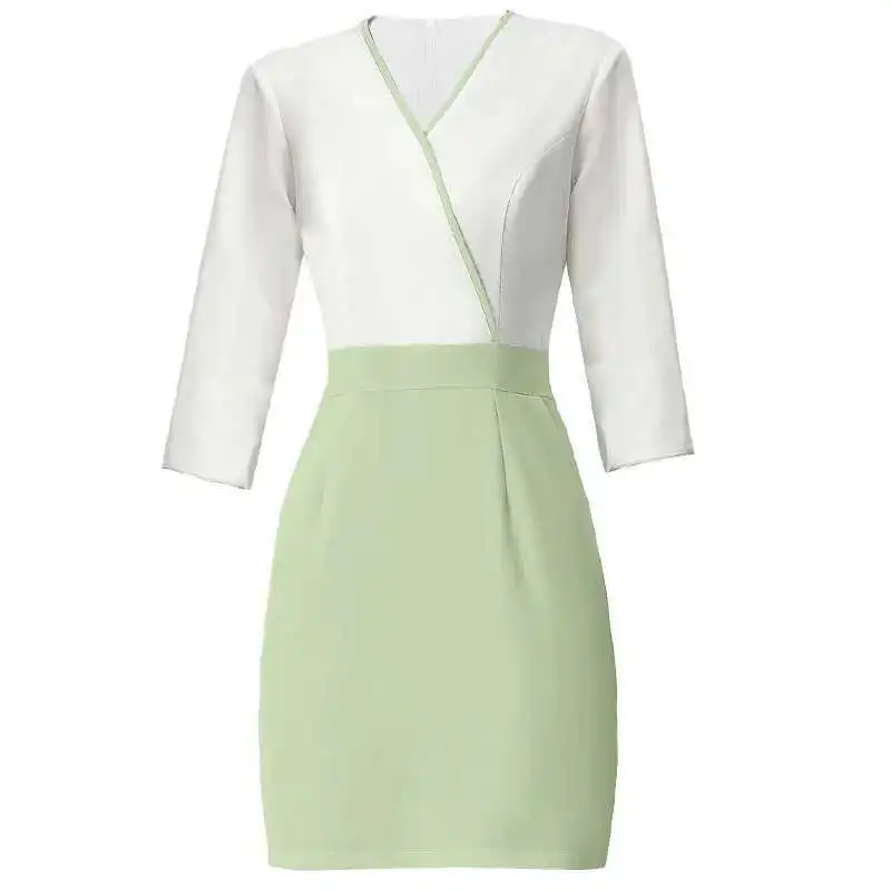 2025 ビューティースパ女性服ホテルフロント作業服制服サウナフットバスサロン制服 S-3Xl