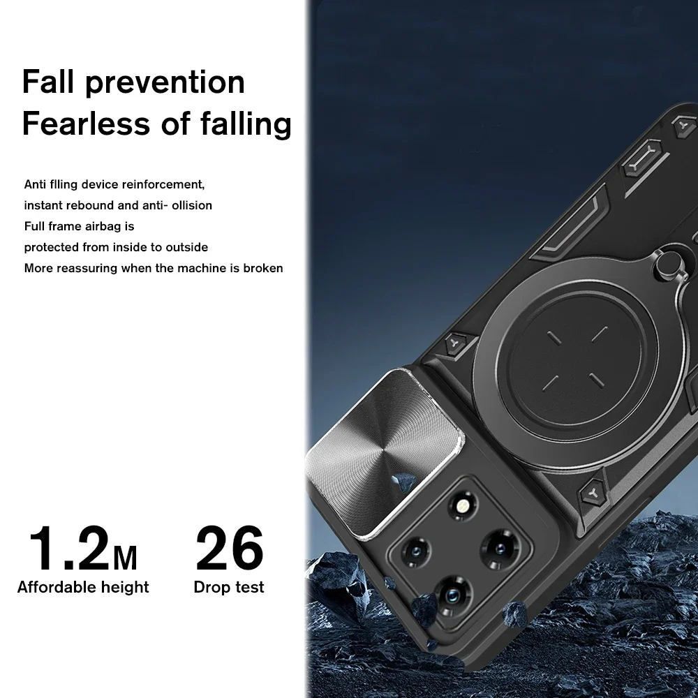 For Infinix Note 30 Pro 4G Case Magnetic Holder Ring Protect Fundas For Infini Note30 5G Slide Lens Shockproof Armor Case