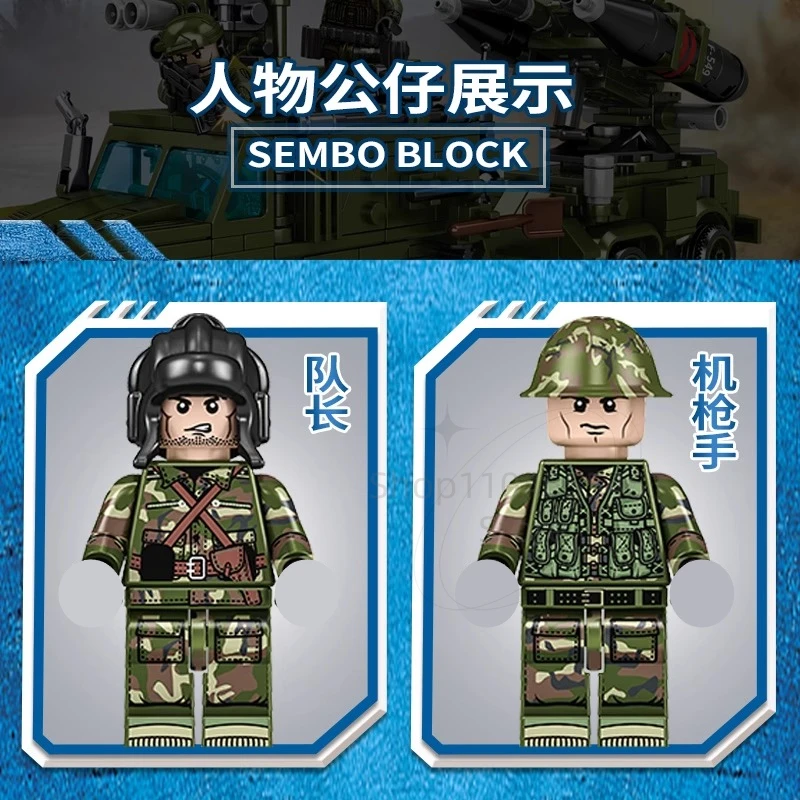 SEMBO 85 Carro armato da battaglia principale Building Blocks Serie militare con sangue di ferro Giocattoli educativi di assemblaggio Regali di festa per ragazzi da collezione