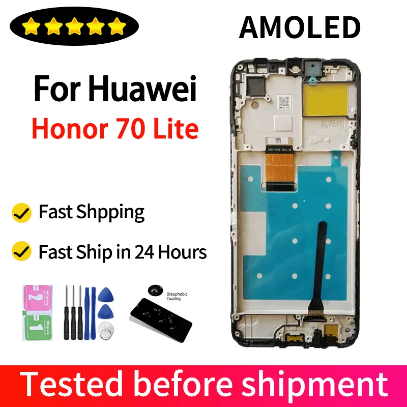 6.5 ''écran pour Honor 70 Lite LCD RBN-NX1 écran tactile numériseur pour Honor70Lite affichage avec cadre