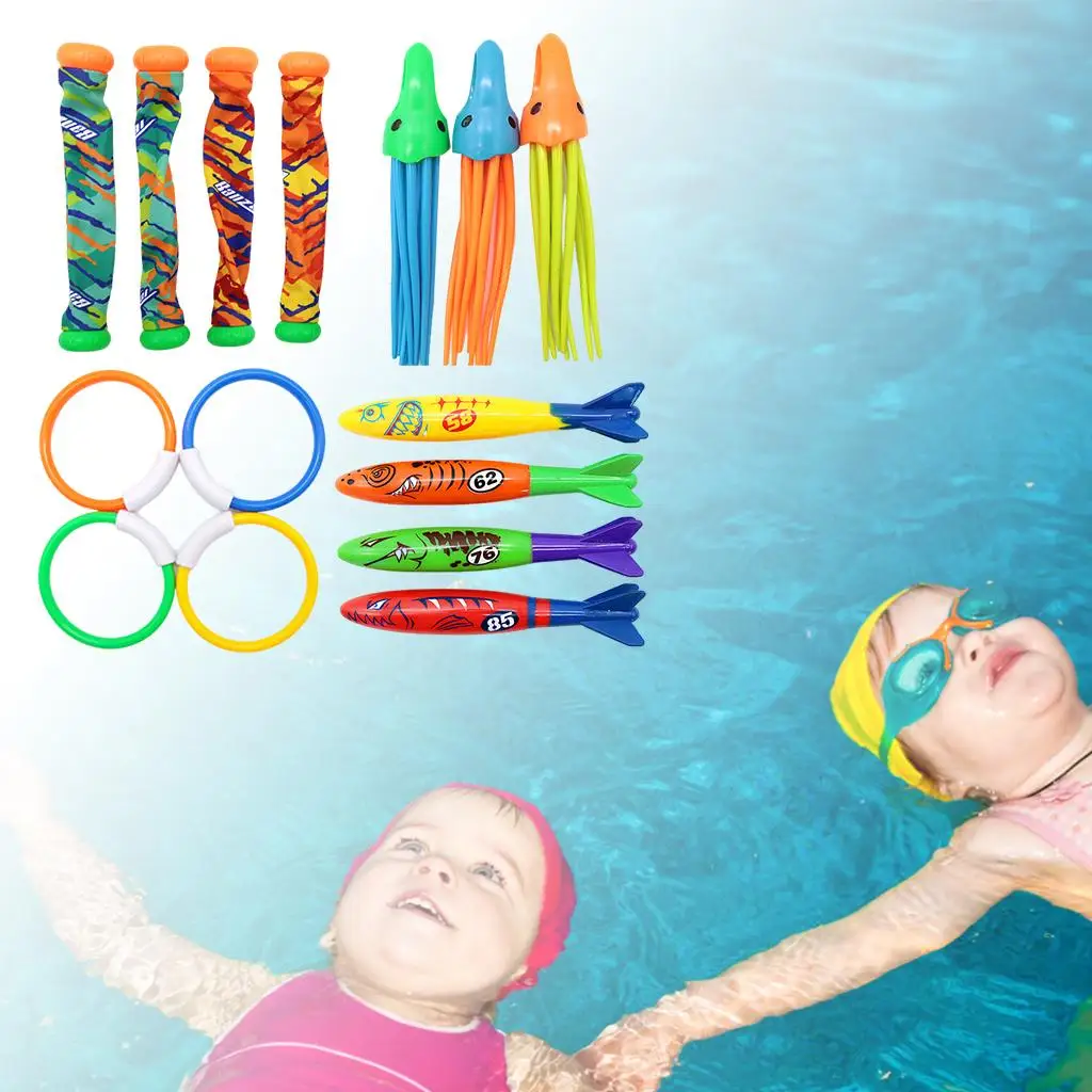 Diving Toys Swimming Pool Toys for Party Game Gifts Age Years Dive Rings Diving Sticks Diving Gems Training Toys