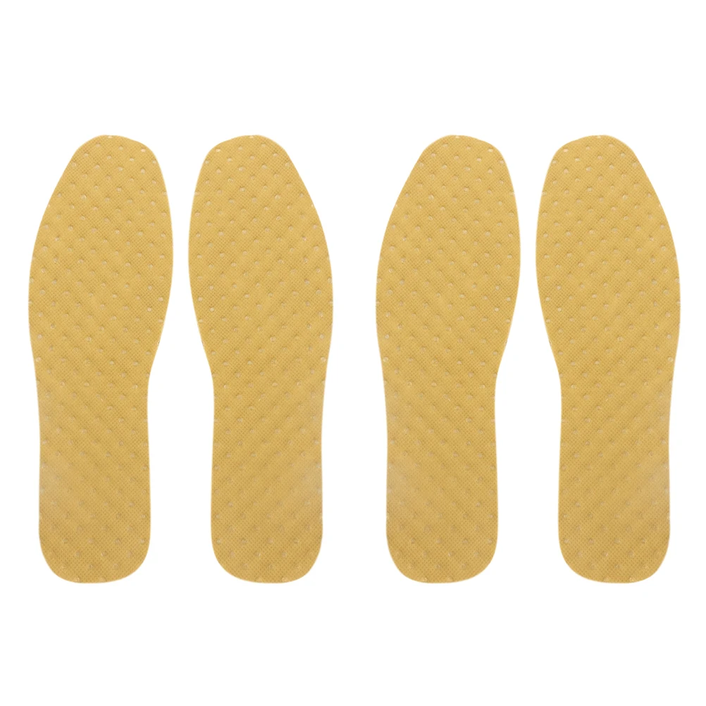 

2 Pairs Bamboo Charcoal Insoles Absorb Sweat Disposable Cuttable Shoe Inserts for Travel Cruising Boating Foot Care Tools Soft