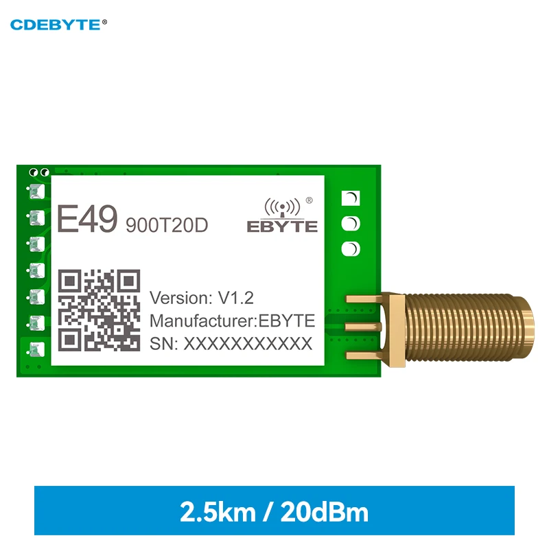 Wireless Data Transmission Module 868MHz 915MHz CDEBYTE E49-900T20D Low Power Consumption 20dBm SMA Antenna DIP Wireless Module