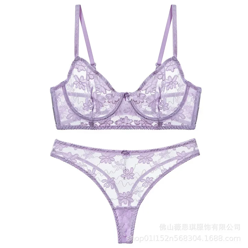 

Женский сексуальный кружевной бюстгальтер с цветочной вышивкой, прозрачный комплект нижнего белья, короткий комплект, элегантные женские стринги, комплект нижнего белья, бюстгальтер и трусики