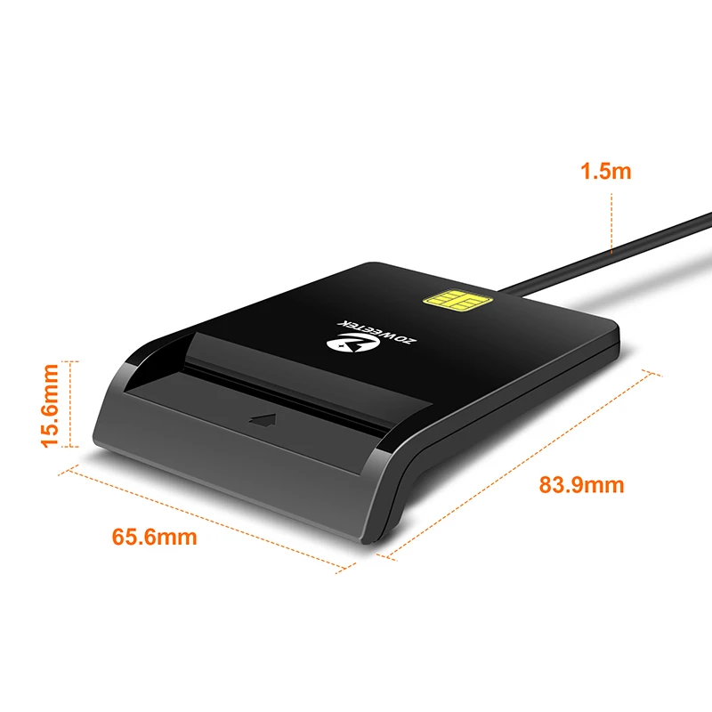 Imagem -06 - Leitor de Cartões Inteligentes Zoeetek Emv Usb Iso 7816 id ic Atm