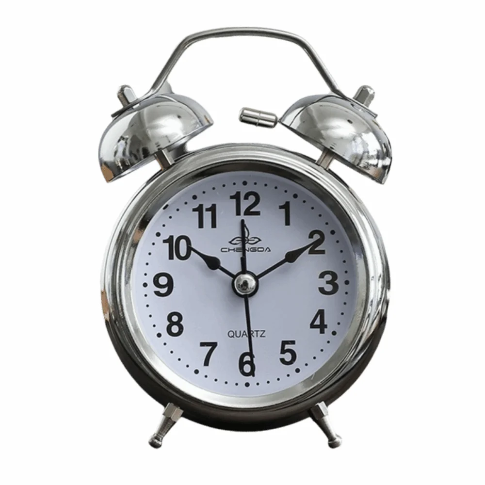 

Креативный классический будильник, немой тип, супер громкий ретро-будильник с ночником, металлический каркас, колокольчик, будильник