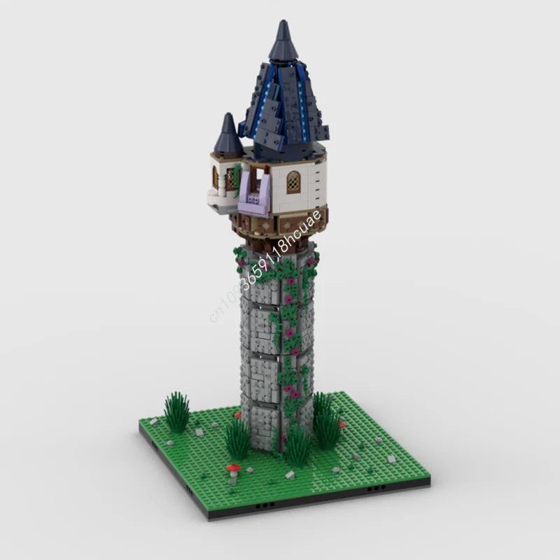 1214 stücke MOC Rapunzel Turm Modulare Fee Modell Bausteine Bau Spielzeug Montieren DIY Idee Weihnachten Geschenke Ziegel Geburtstag