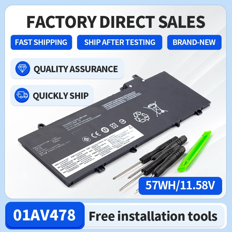 

SOMI 01AV478 11.58V 57Wh laptop battery for Lenovo ThinkPad T480s SB10K97621 L17M3P71 L17L3P71