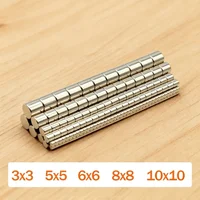 Imán Superfuerte N35, Imán de Neodimio Redondo y Potente, Imanes de Disco, Imanes para Refrigerador 3X3 5X5 6X6 8X8 10X10