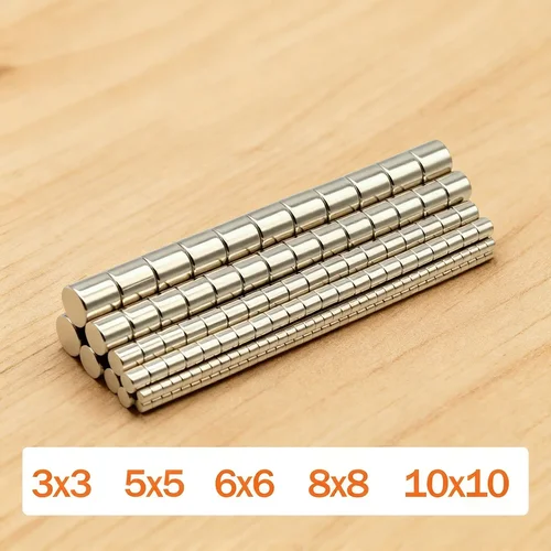 Imán Superfuerte N35, Imán de Neodimio Redondo y Potente, Imanes de Disco, Imanes para Refrigerador 3X3 5X5 6X6 8X8 10X10