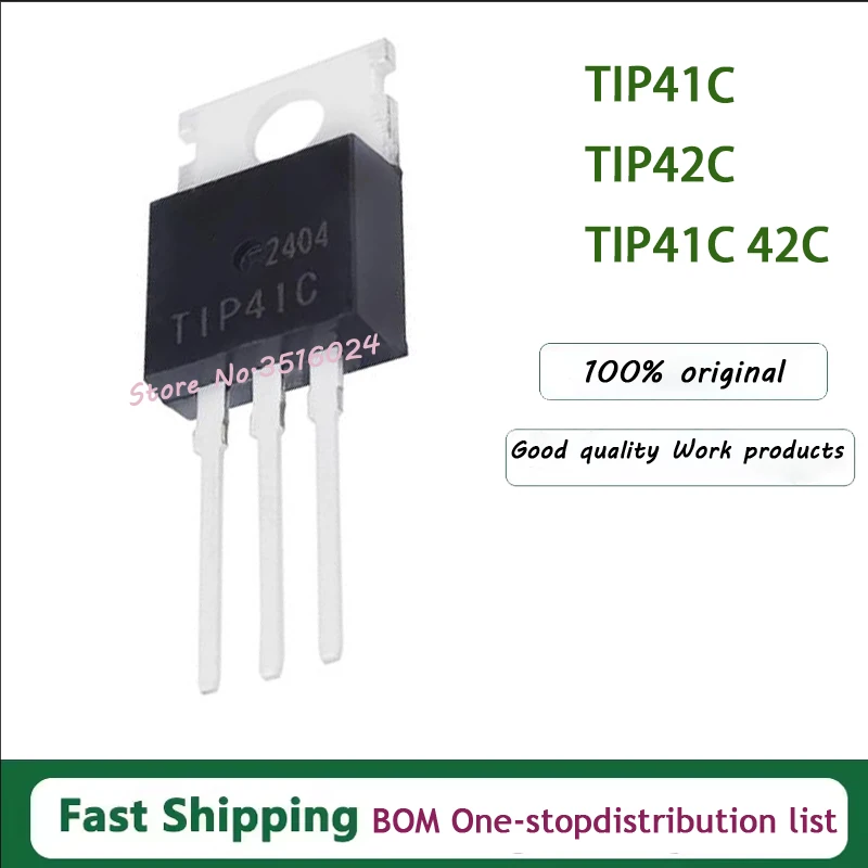 50PCS/Lot 100% Real Original New  TIP41C TIP42C TlP41C TlP42C TIP41 TIP42 TO