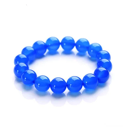 

Exquisite Healing Natural Chalcedony Agate Jade Stone Ice Seed Blue Bracelet Accessories Jewelry Bangle Lucky Gift