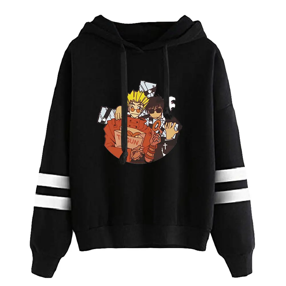 

2026 Trigun Stampede Anime Unisex Pocketless Parallel Bars Sleeve Sweatshirt Women Men's Hoodie New Japan Manga Harajuku Clothes