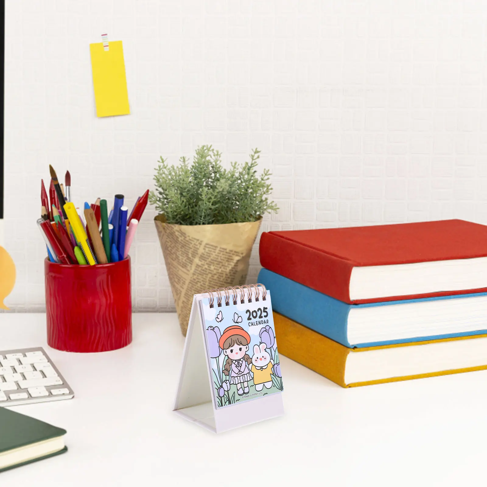 

Desk Calendar Pink Calendars Dark Purple Accessories Decorations for Women Office