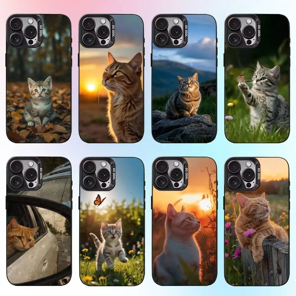 

Tabby Cat Cute Paw Phone Case For iPhone17,16,15,14,13,12,11 Plus,Pro Max Black Candy Matte Shockproof Cover