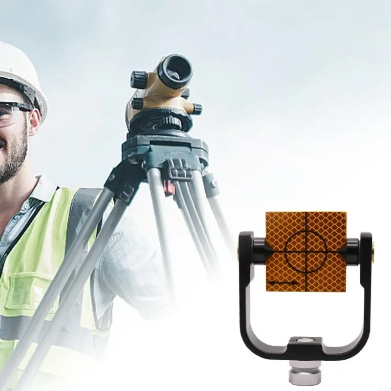 Aluminum Total Station Survey Plate with Reflective Face and Pivoting Frame for Repeat Measurement and Engineering Layout M4YD