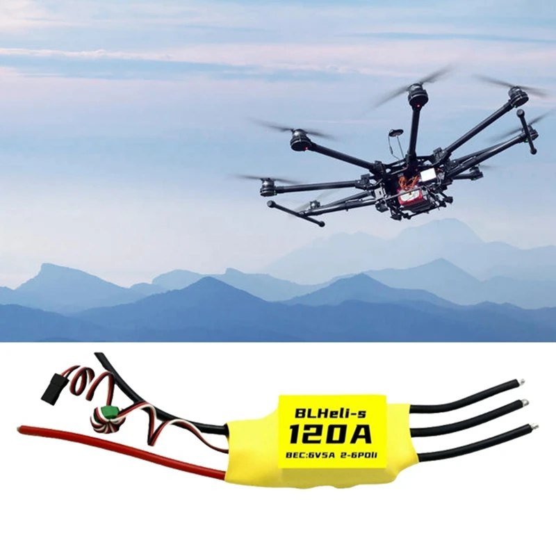 Blheli 120A Brushless ESC 6V 5A BEC 2-6S For RC FPV Fixed Wing Multirotor Drone DIY Parts