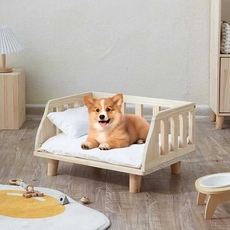 

Factory Custom Dog Beds Warm Dog Beds With Pet Wooden Durable Pet Bed for Rest