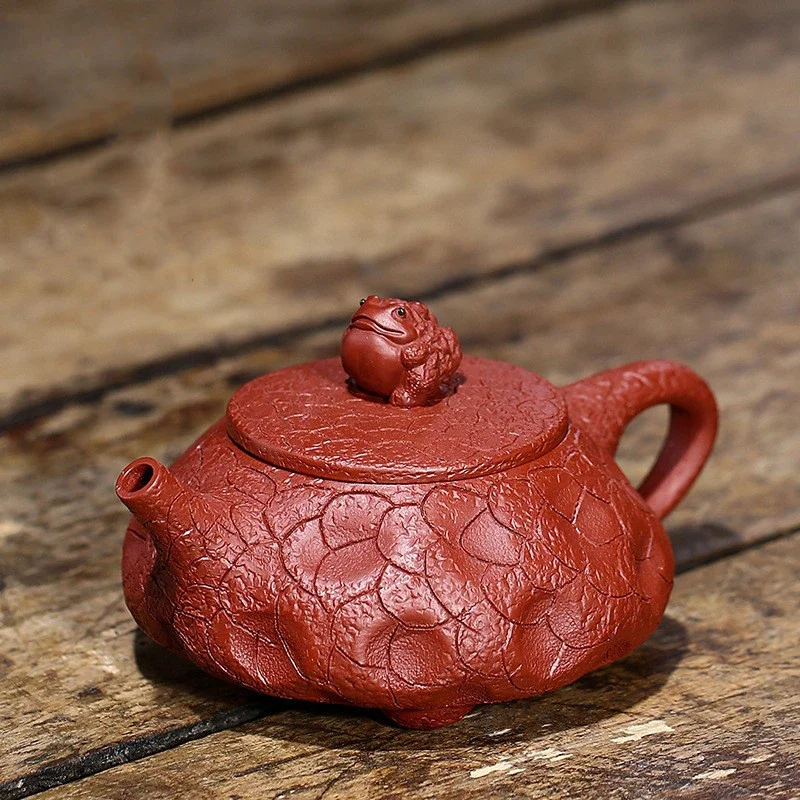 

Yixing Tea pot purple clay filter Stone scoop teapot beauty kettle Raw ore ahongpao Handmade Tea set Customized authentic 170ml