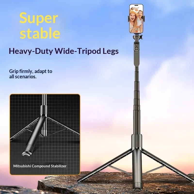 

C07C08 Tripod Portable Selfie Stick Anti Shake Scalable Bluetooth Phone Stand Handheld Camera Artifact