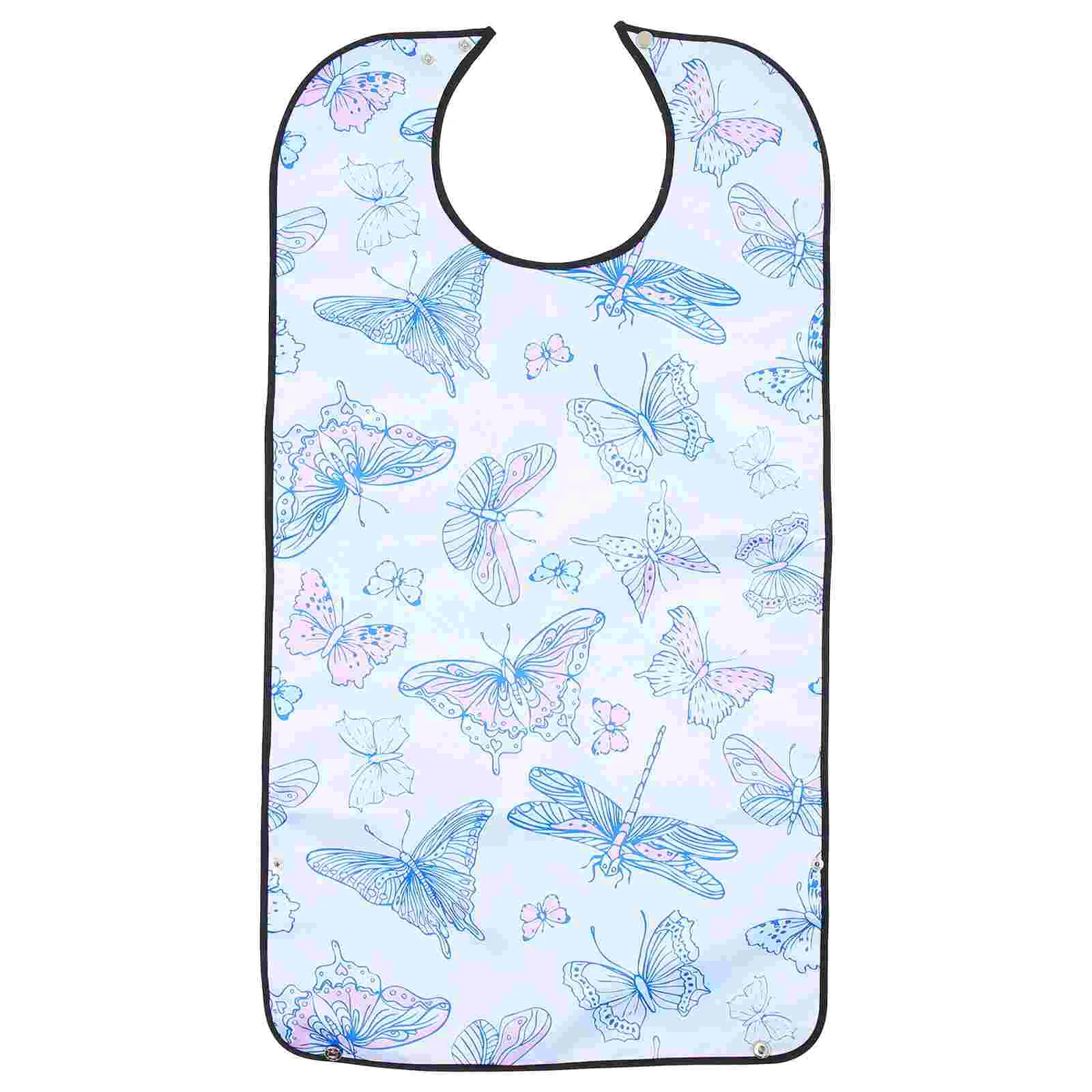 Bibs Elderly Adult Protective Printing Seniors for Washable Mealtime Eating Apron Saliva Towel