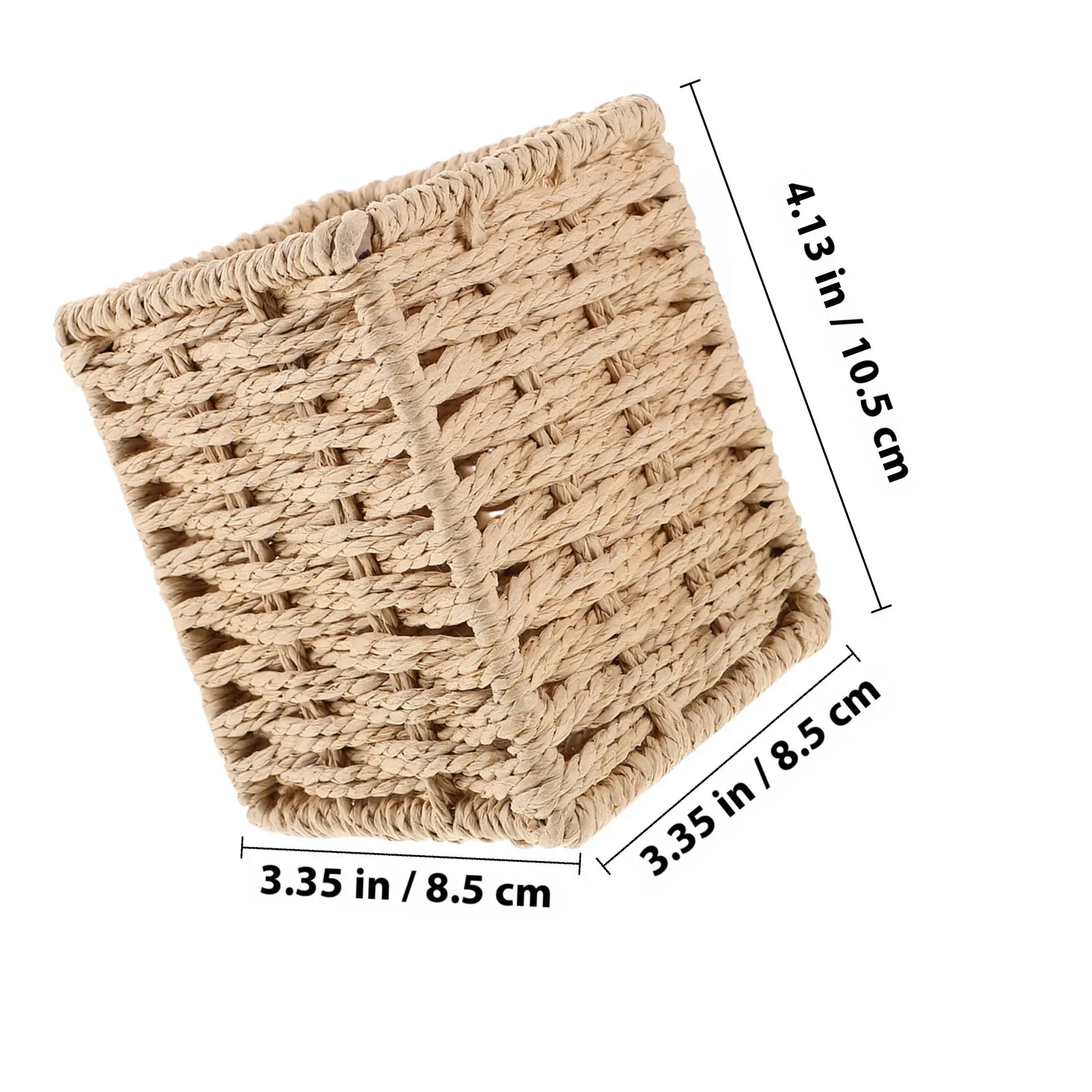 Paper Rope Pencil Holder Small Beige Desk ganizer Stationery Pens Cup Storage Iron Vertical Practical Jewelry Display