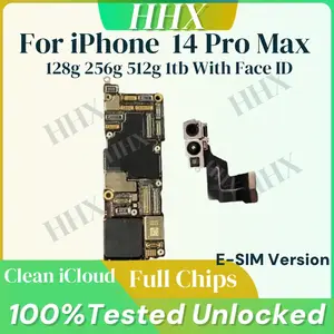 Bilashmart iPhone 14 Pro Max Unlocked Mainboard Support OS Update Clean iCloud Logic Boards MB Tested Motherboard E SIM Version