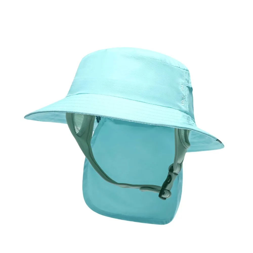

With Chin Strap Surfing Backet Hat Breathable Wide-brimmed Ladies Sun Hat Quick-drying UPF50+ Fisherman Cap Mountaineering