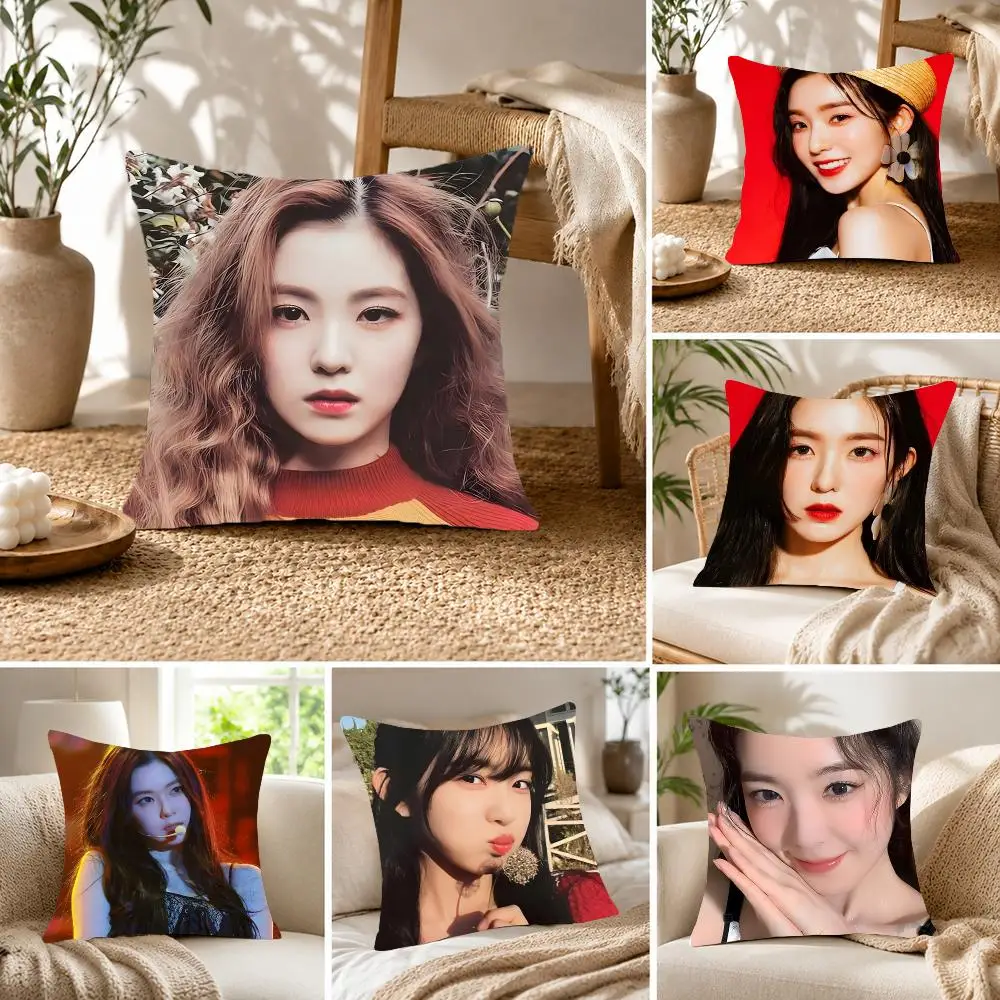 Graceful Kpop Idol I-Irene Cushion Cover Fluffy Velvet Nordic Style Plush Living Room Sofa Decorative