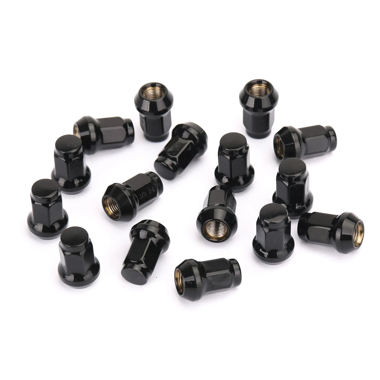 Areyourshop 16PCS Black Wheel Lug Nuts 3/8\