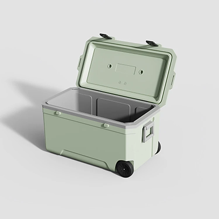 120L Outdoor Camping Ice Cool Box Fishing Cooling Box Rotomolded Ice Chest Coolers Box With Handle and Wheels