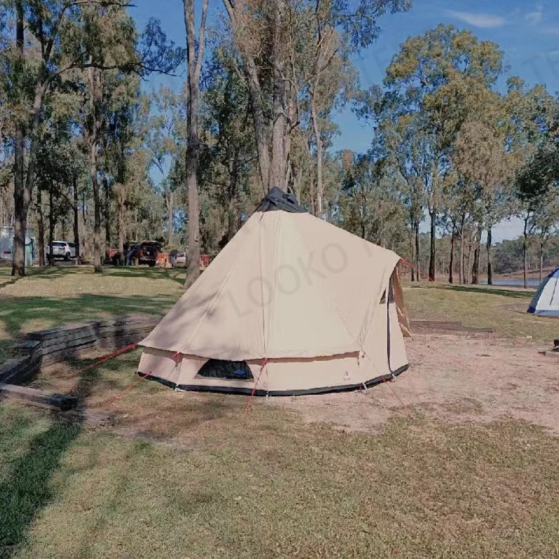 

Emperor Bell Canopy Tent Cotton Canvas Yurt Mongolian Tent for 4 Person Hiking and Camping