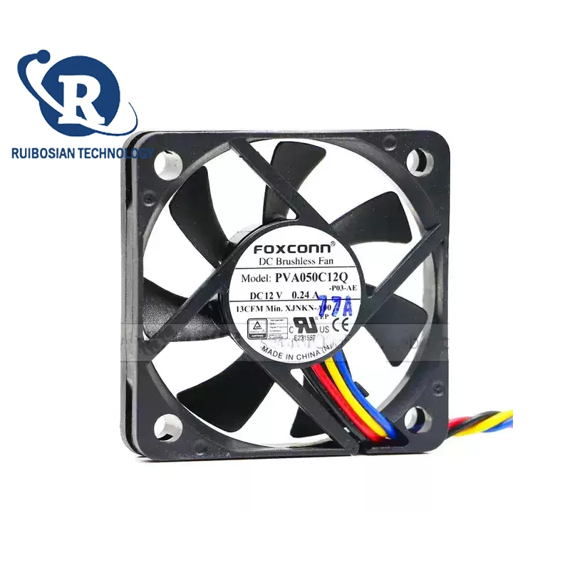 FOXCONN PVA050C12Q 5010 12V 0.24A 5CM 4-wire PWM cooling fan