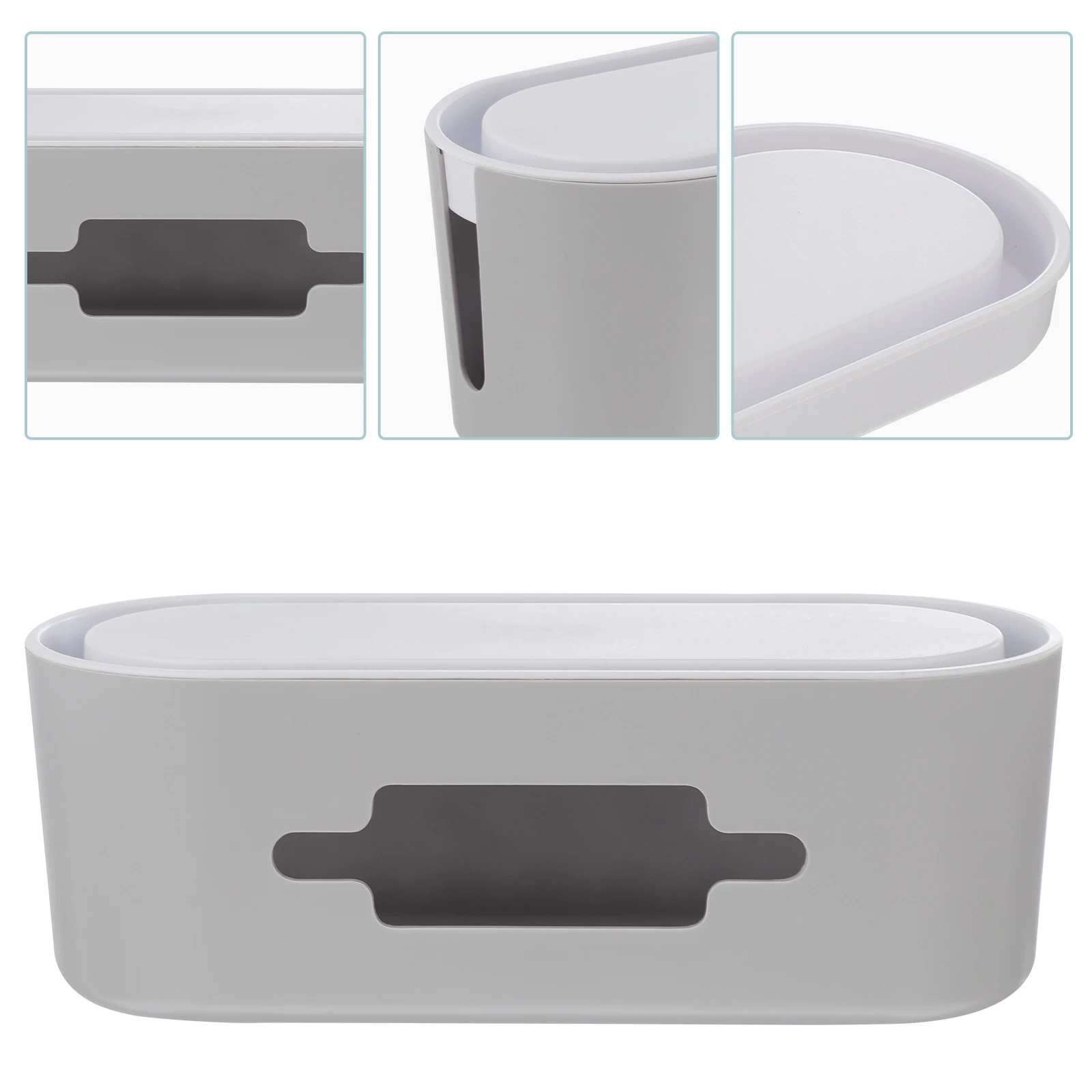 

1pc Power Strip Storage Box Household Cable Organizer Large Opening Heat Dissipation Lightweight Durable Plastic Cord Management