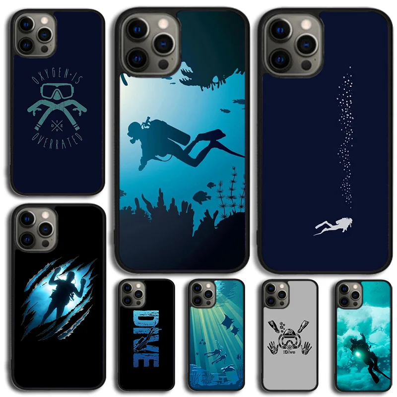 Scuba Diver Underwater Diving Phone Case For Samsung Galaxy S10 S22 S23 S24 Note 10 20 Lite S20 Plus S21 Ultra Back Cover
