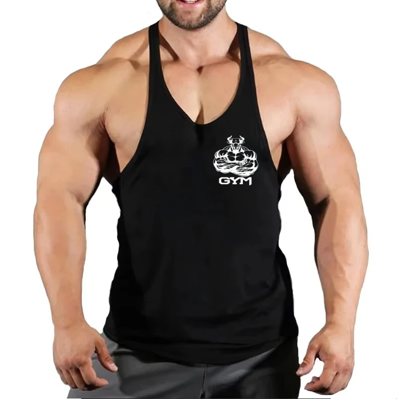 

macho man Tank Top 100%Cotton Vest Men's Weightlifting Sessions Quick - Dry Sleeveless Singlets Fitness Muscle Building top
