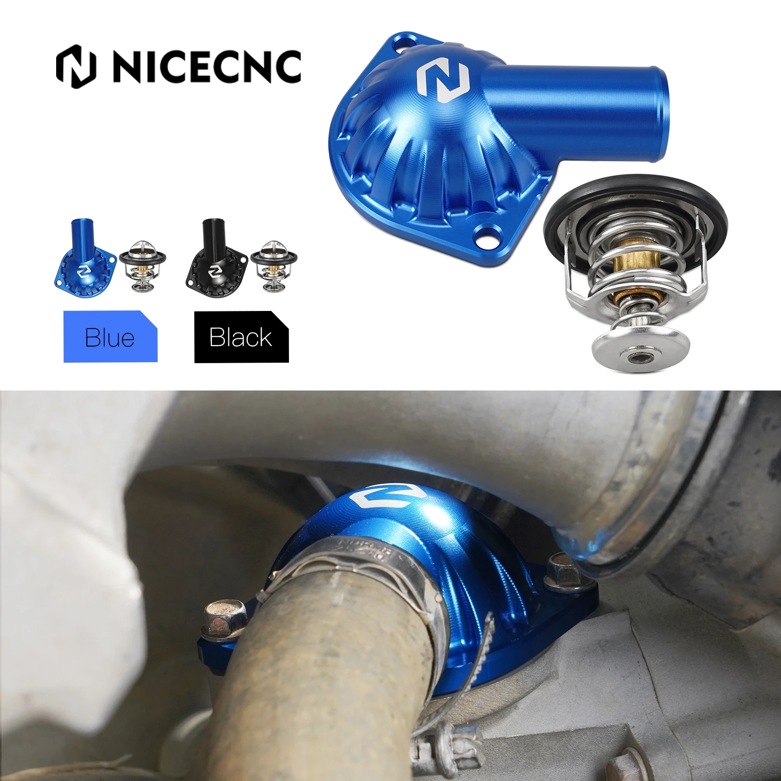 

NICECNC UTV Thermostat Upgrade Kit For Polaris RZR XP Turbo General 1000 RZR XP 1000 Upgraded 65°C Thermostat Aluminum Alloy