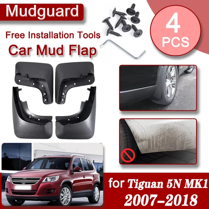 

Cars Front Rear Mudguards For Volkswagen VW Tiguan 5N MK1 2007-2018 4PCS Accessorie Luxury Fender Mudguard Anti-splash Mud Flaps