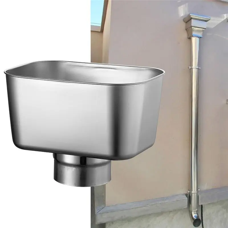 AS60-Replacement Gutter Downspout Adapter Stainless Steel Rainwater Drainage Connector