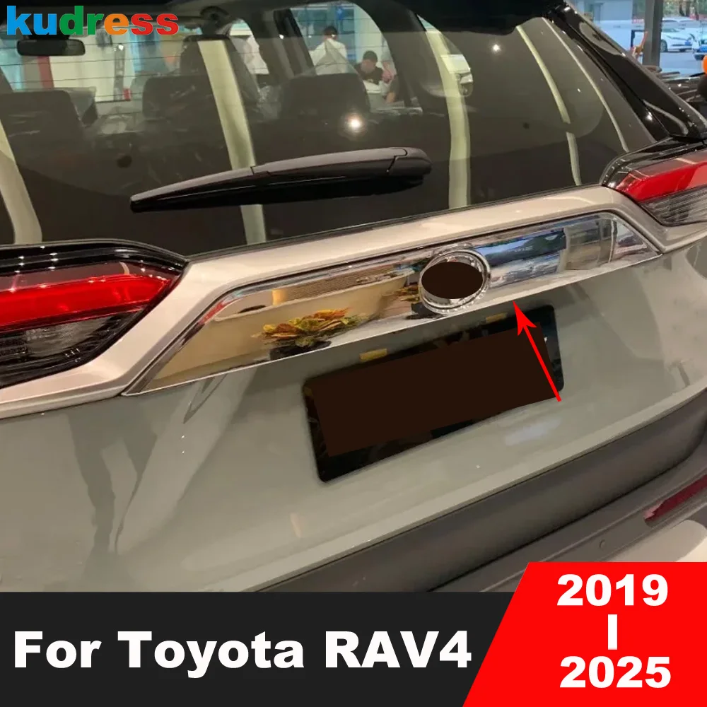 

Rear Trunk Lid Cover Trim For Toyota RAV4 RAV 4 2019-2022 2023 2024 2025 Carbon Fiber Car Tailgate Molding Strip Accessories