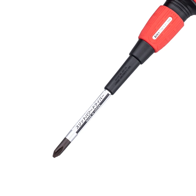 ANEX Ball Grip Driver Screwdrivers Cross PH2 Flat Slotted  5.5/6.0mm with Magnetism Made in Japan