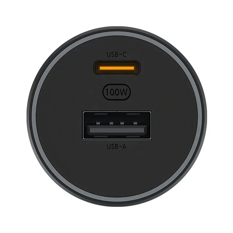 جديد الأصلي Xiaomi شاحن سيارة 100 واط المزدوج USB نوع-C تهمة اللاسلكية Mi شاحن سيارة 100 واط USB-A USB-C المزدوج الناتج LED الطاقة