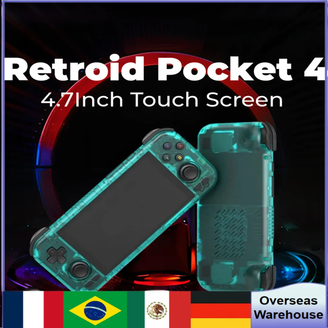 

Retroid Pocket 4 RP4 Handheld Game Console 4.7inch Touch Screen 4g+128g Wifi 6.0 Bluetooth 5000mah Android 13 Children's Gifts