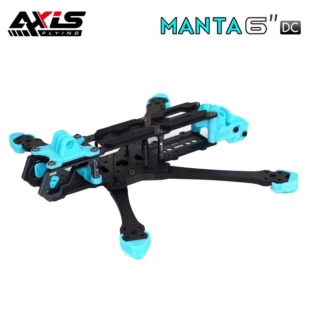 

Axisflying MANTA 6 inch DC Carbon Fiber Frame Kits 265mm Wheelbase Suitable for DJI O3 RC FPV Freestyle Drones