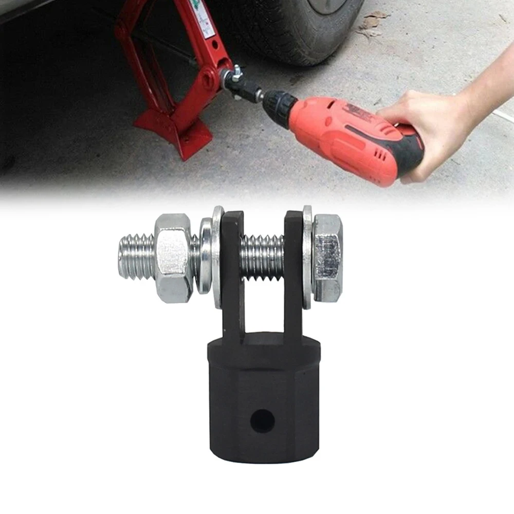 Scissor Jack Adapter High Strength Universal for Use with 1/2in Drive Impact Wrench Car RV Trailer Scissor Jack Drill Adapter