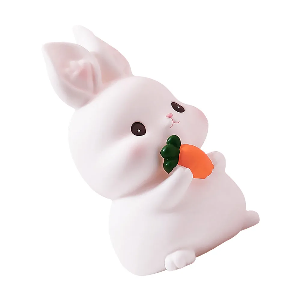 

Rabbit Shape Coin Bank Vinyl Material Kids Saving Box Desktop Decoration Bunny Money Jar Gift Idea Piggy Bank