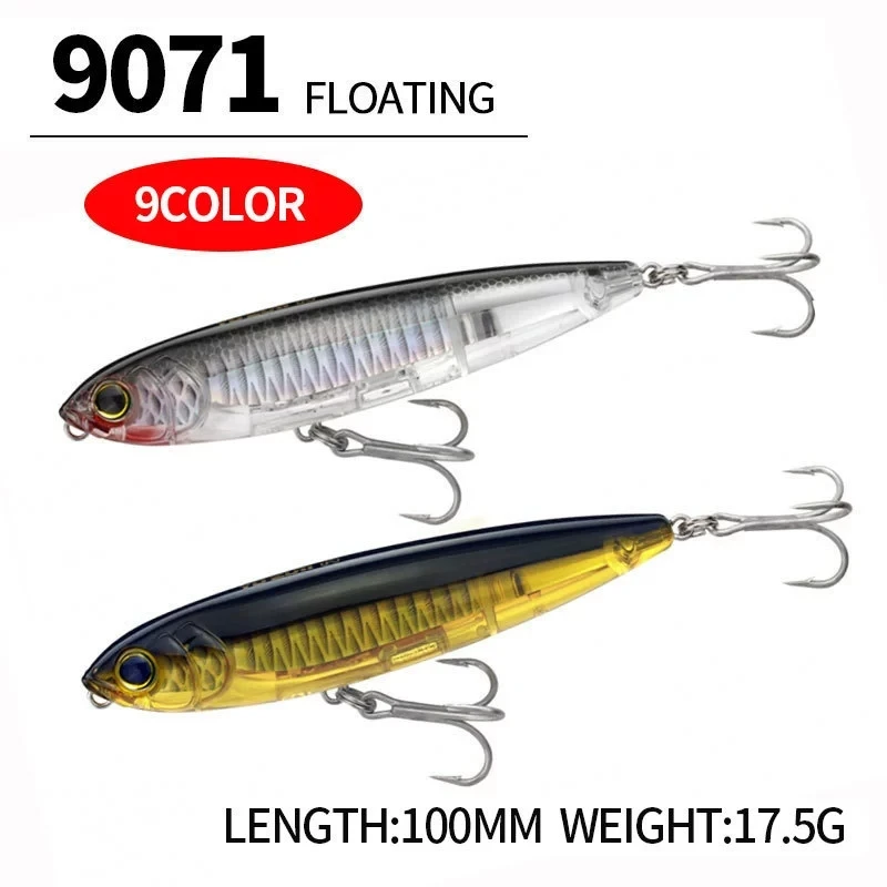 Luya Bait 100mm/17.5g Floating Large Pencil Sea Fishing Long Throw Biomimetic False Bait