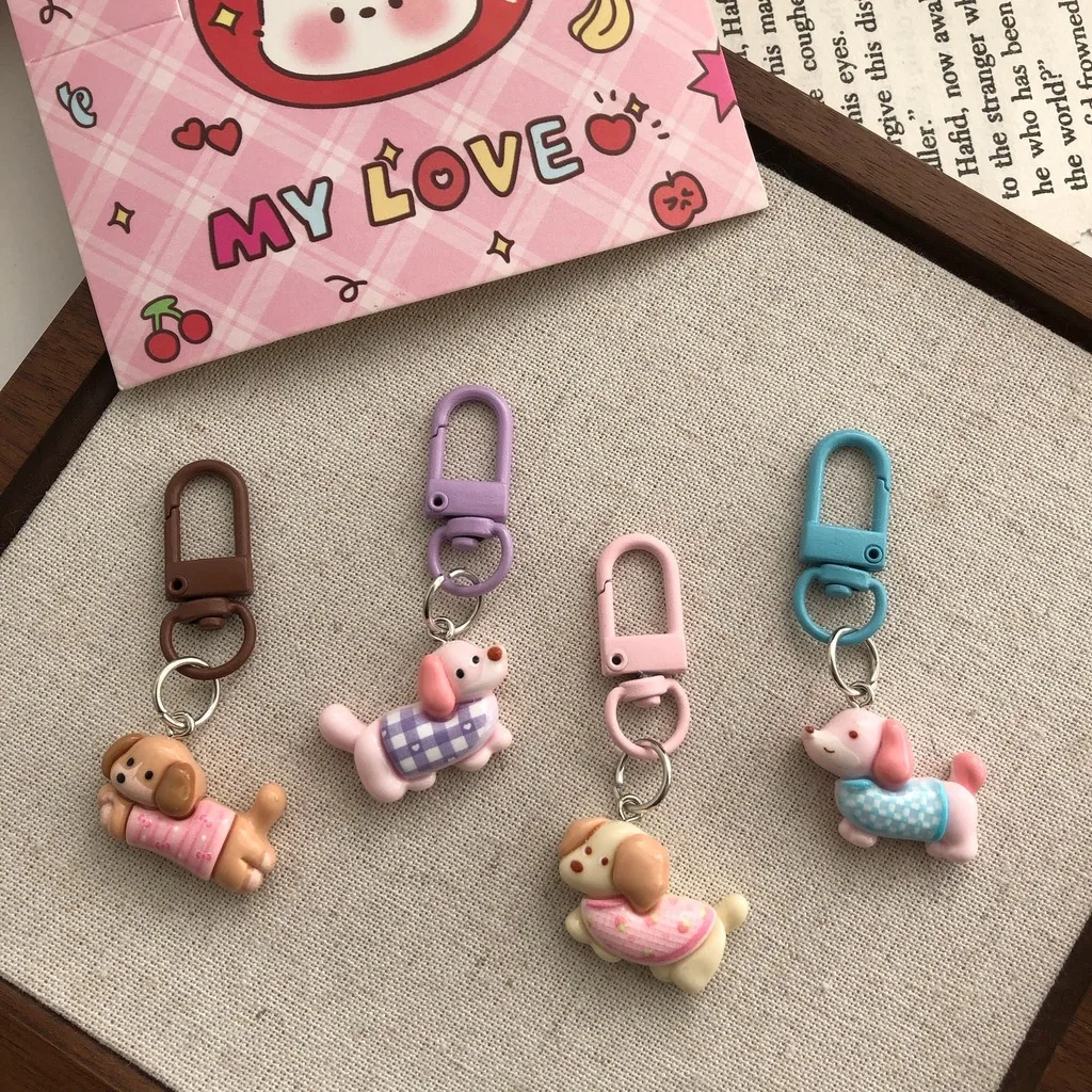Cute Keychain Pendant Sweet Resin Keychain Decoration Animal Bag Charm Lightweight Cartoon Animal Keyring For Home Keys Shoulder