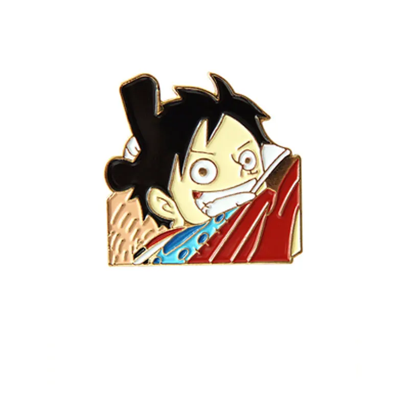 Anime One Piece Series Lapel Pins Backpack Jeans Enamel Brooch Pin Women Fashion Jewelry Gifts Monkey D Luffy Cartoon Badges